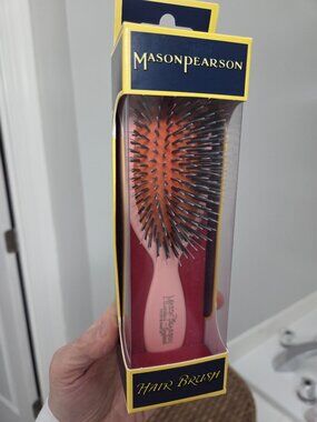 NEW PINK Mason Pearson Pocket Bristle & Nylon Hairbrush BN4